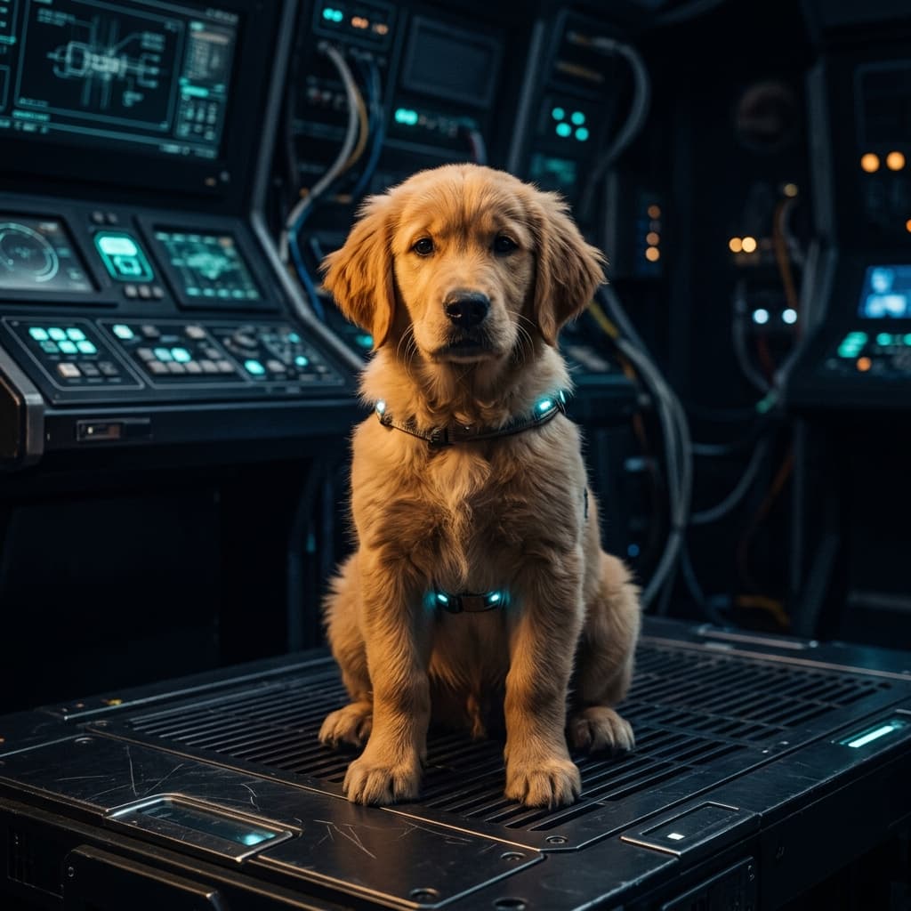 Terran companion puppy portrait