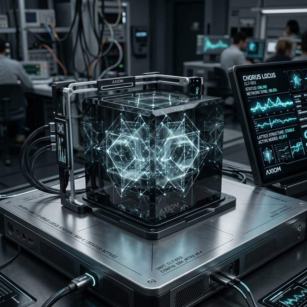 AXIOM laboratory scanner display of the Chorus Locus construct