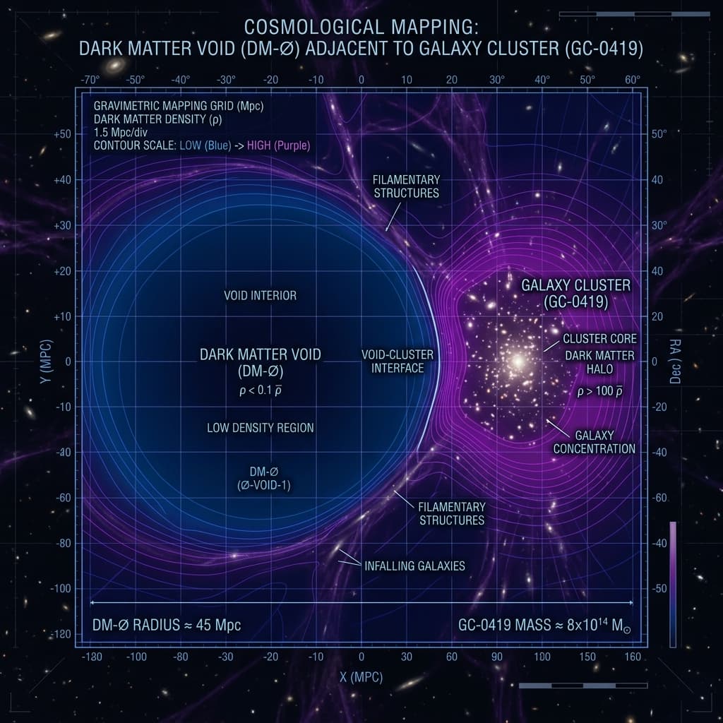 Dark matter void cosmology chart