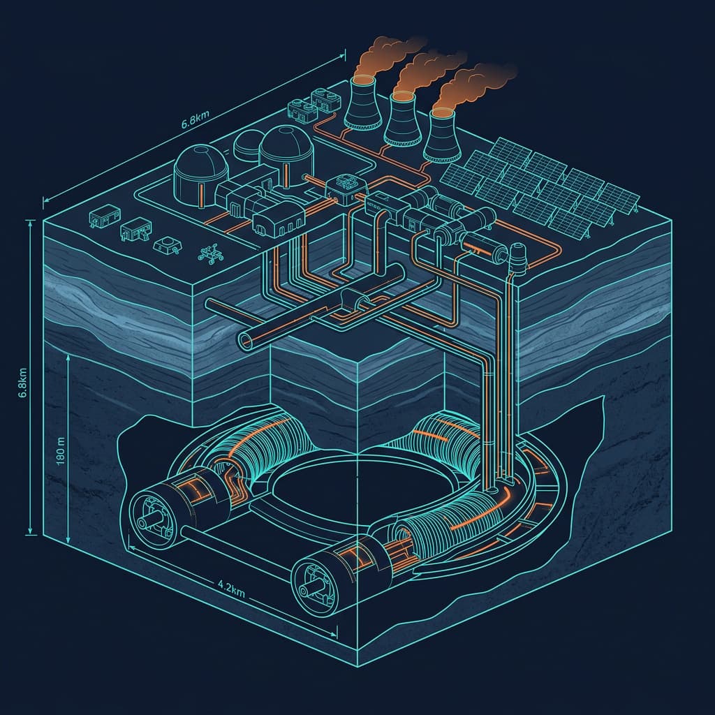 Generator installation cross-section schematic