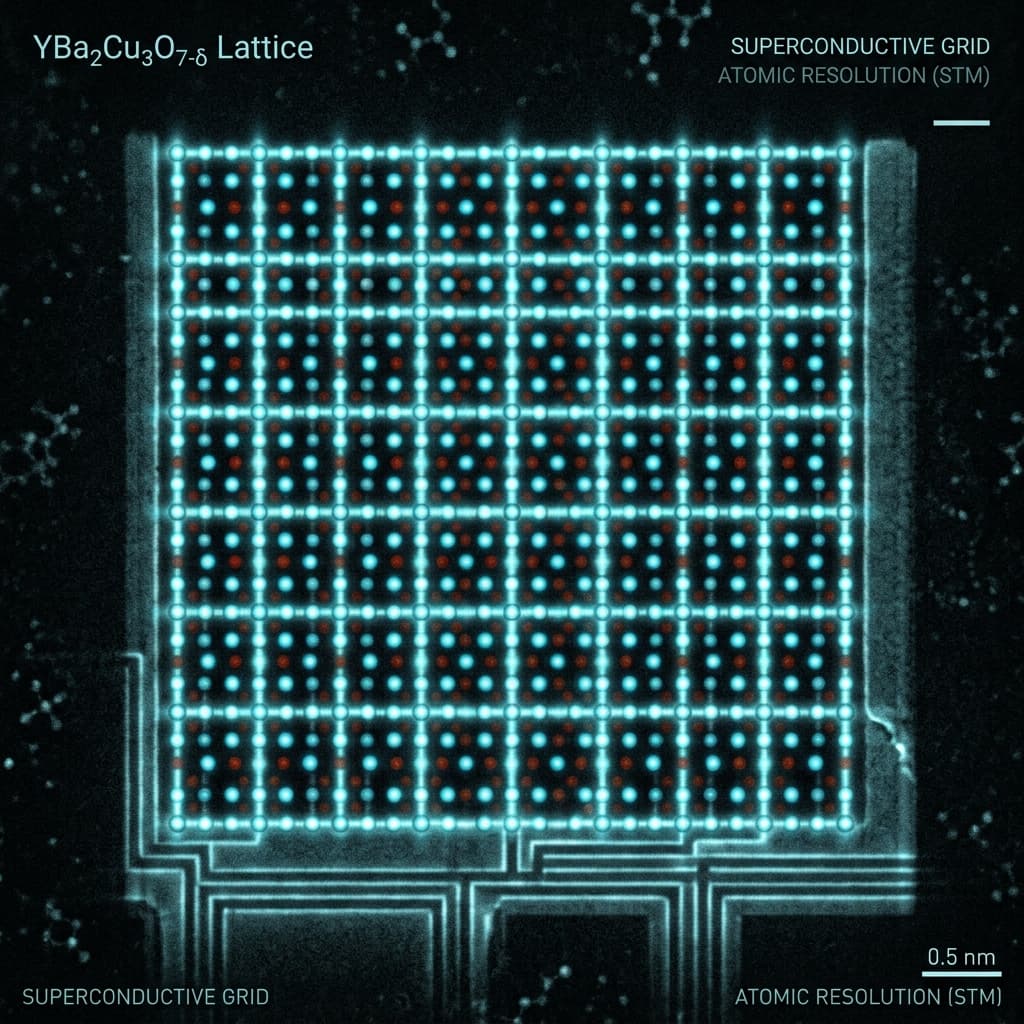 Close-up microphotograph showing the atomic-scale structure of TAS-F fieldskin superconductive panels.