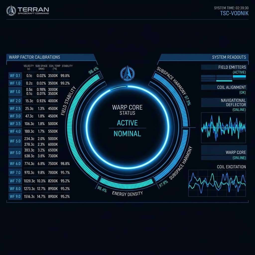 Technical diagnostics of warp field containment resonance