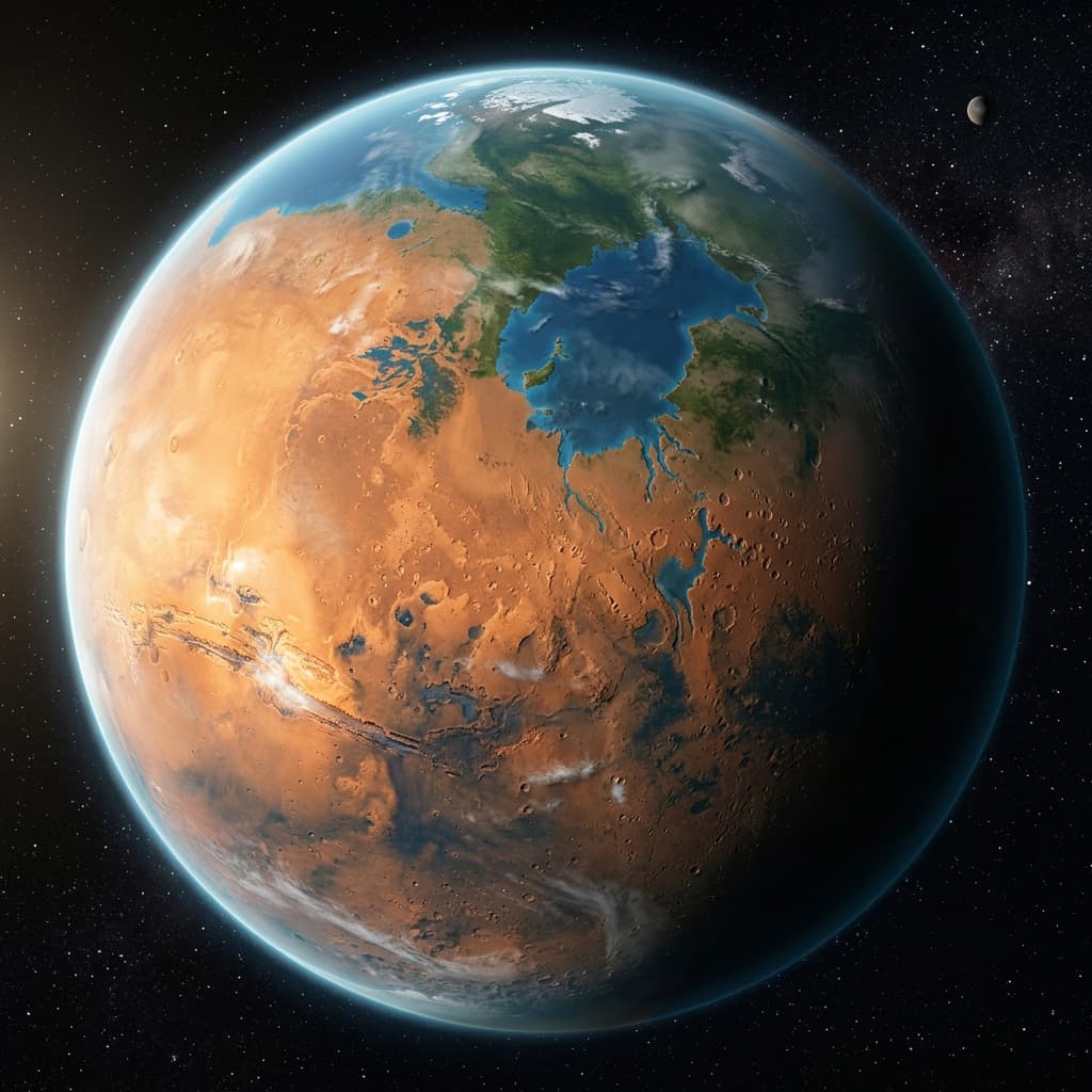 Mars orbital view