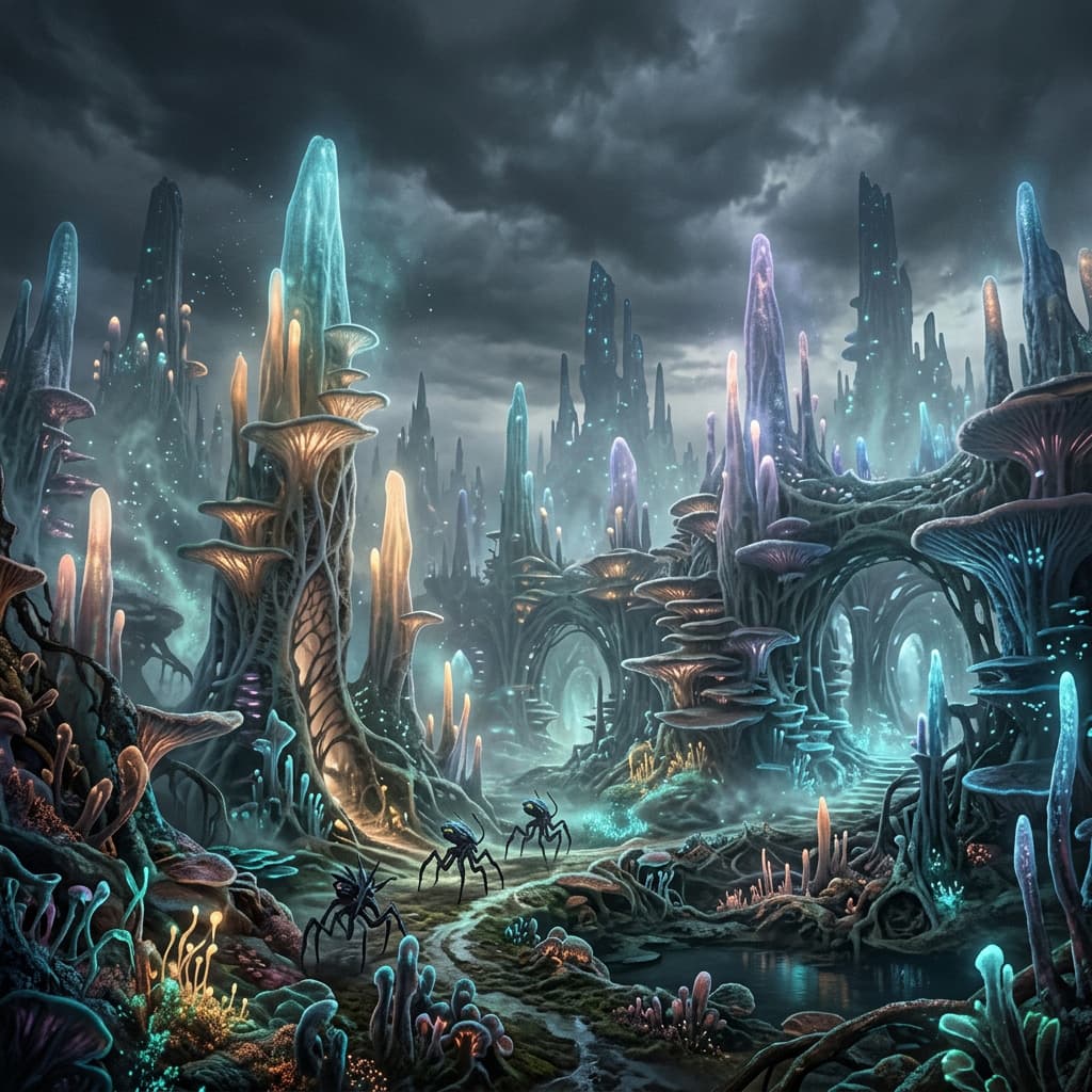 Mycelara surface — fungal biome
