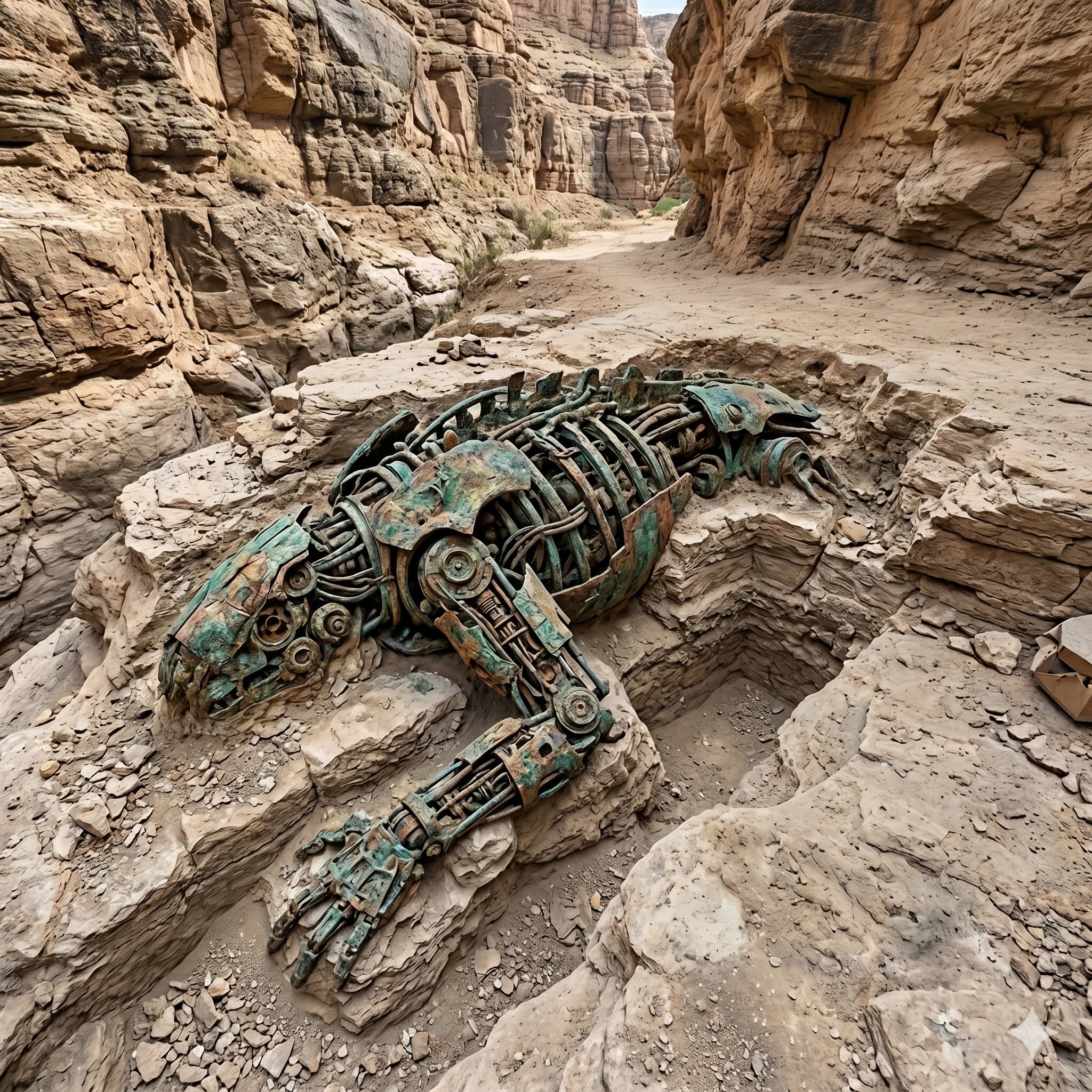 Vaenothian construct fossil — evidence of the Lost Architect design legacy