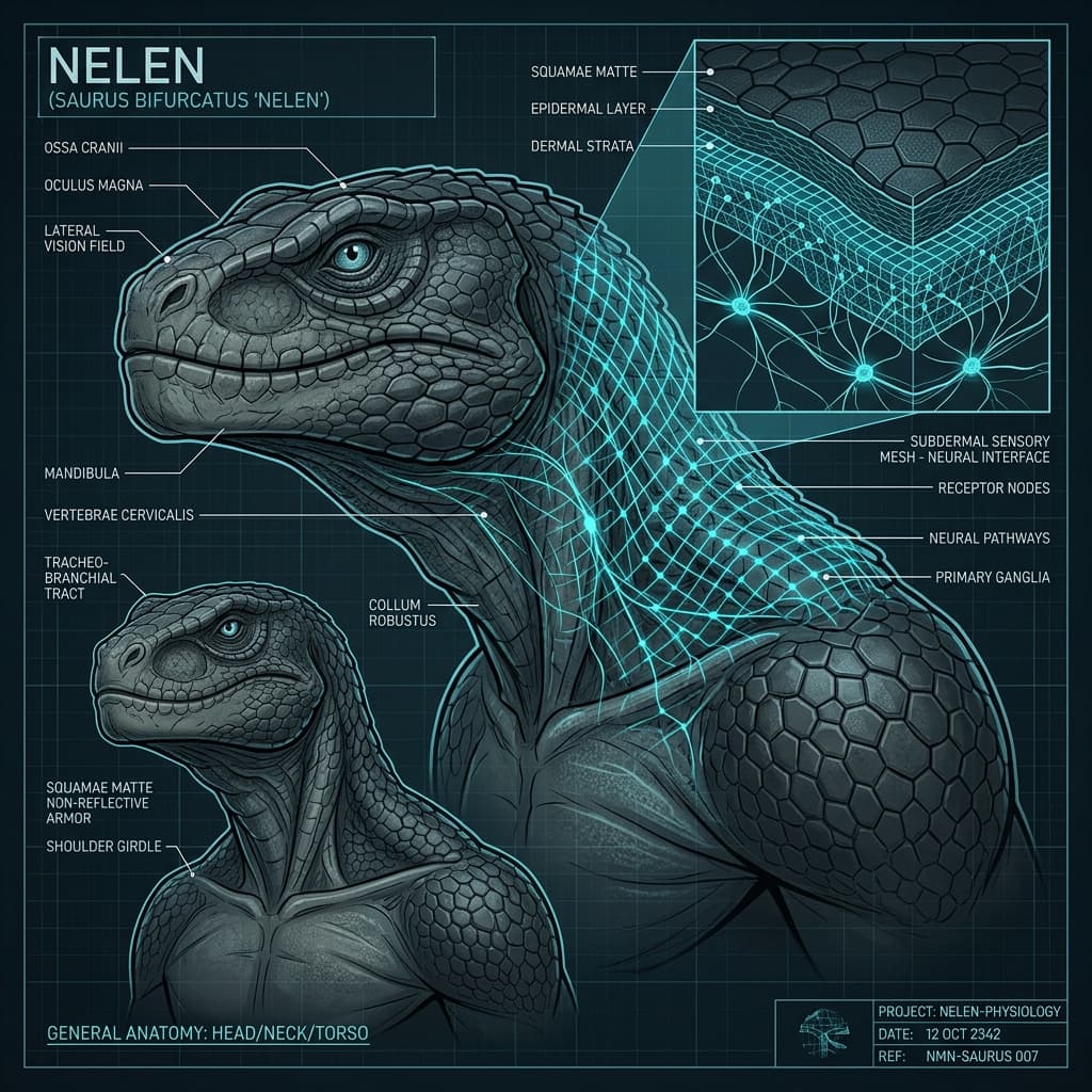 Nelen head scale sensory mesh diagram