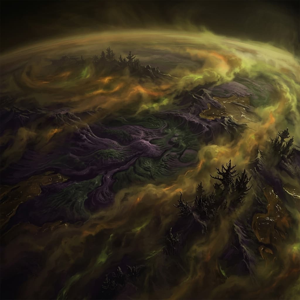 Skarxis โ dense humid world with volatile organic atmosphere and fungal seas